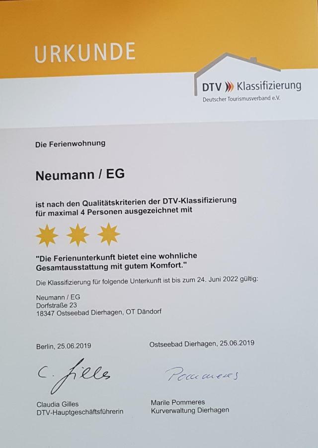 3***Ferienwohnungen Neumann Dändorf Exterior foto